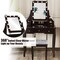 Costway Vanity Dressing Table Set w/ 10 Dimmable Bulbs Touch Switch Cushion Stool White\Black\Brown